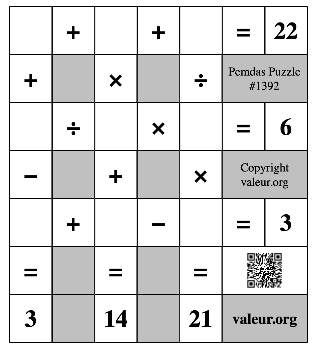 Pemdas Puzzle #1392