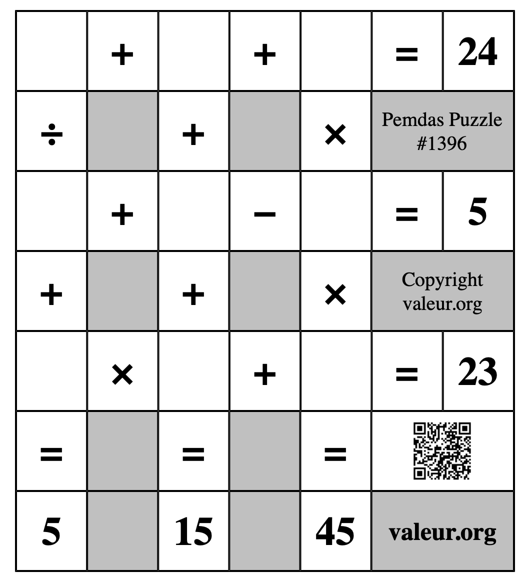 Pemdas Puzzle #1396