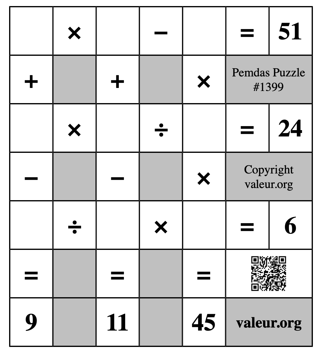 Pemdas Puzzle #1399