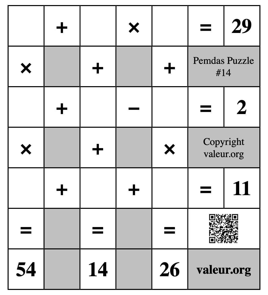 Pemdas Puzzle #14