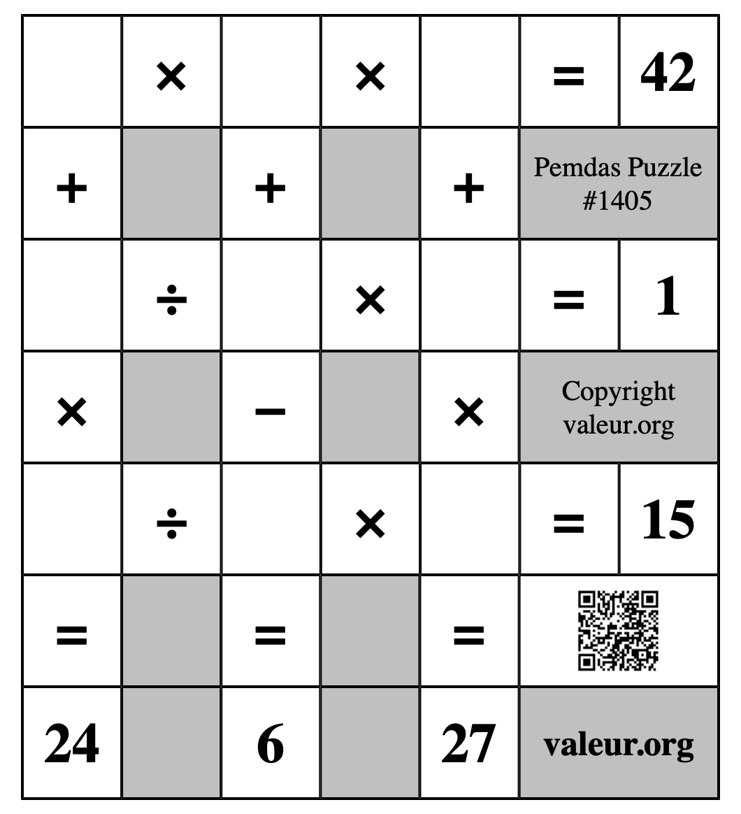 Pemdas Puzzle #1405