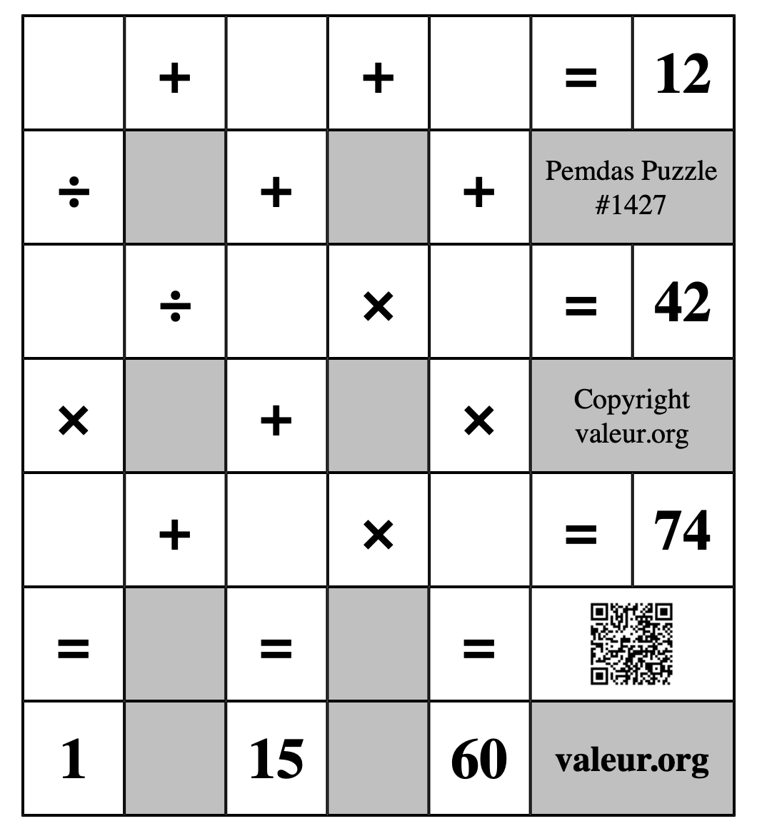 Pemdas Puzzle #1427