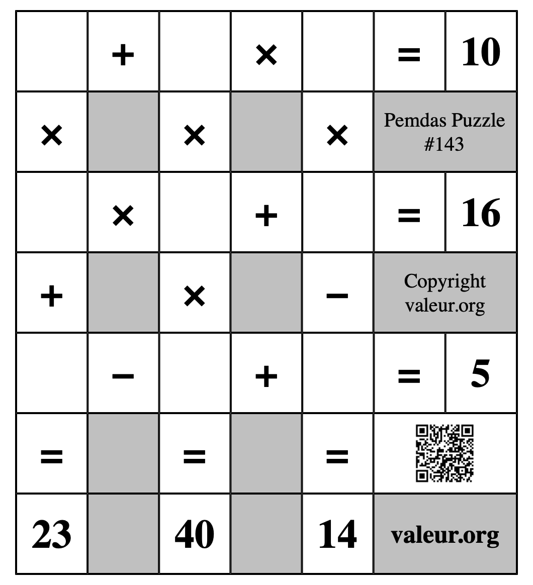 Pemdas Puzzle #143