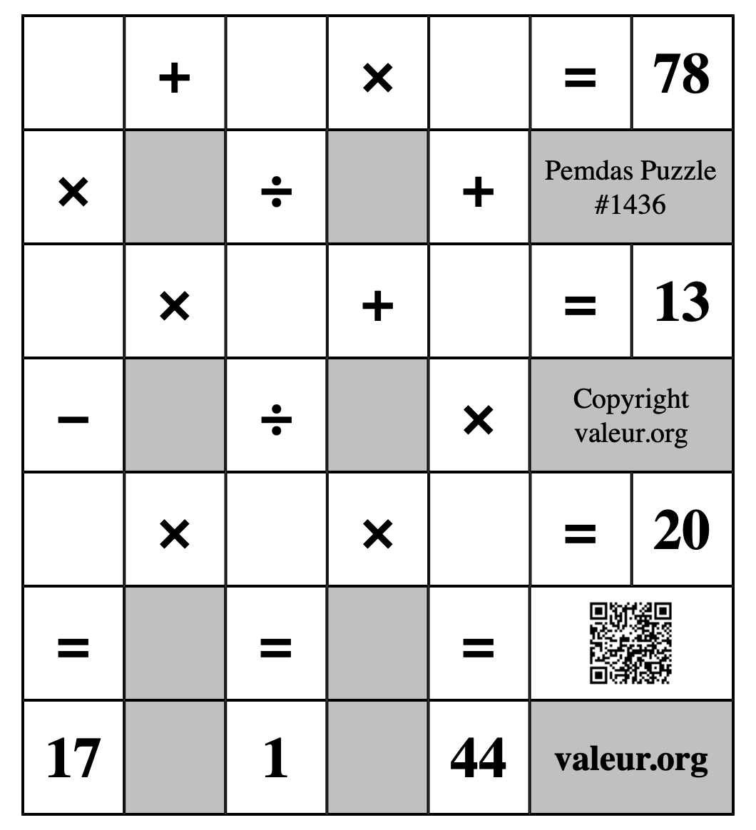 Pemdas Puzzle #1436