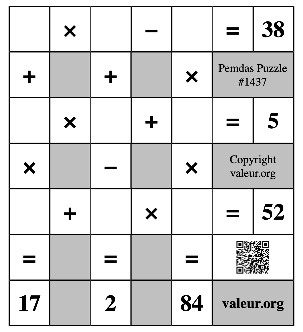 Pemdas Puzzle #1437