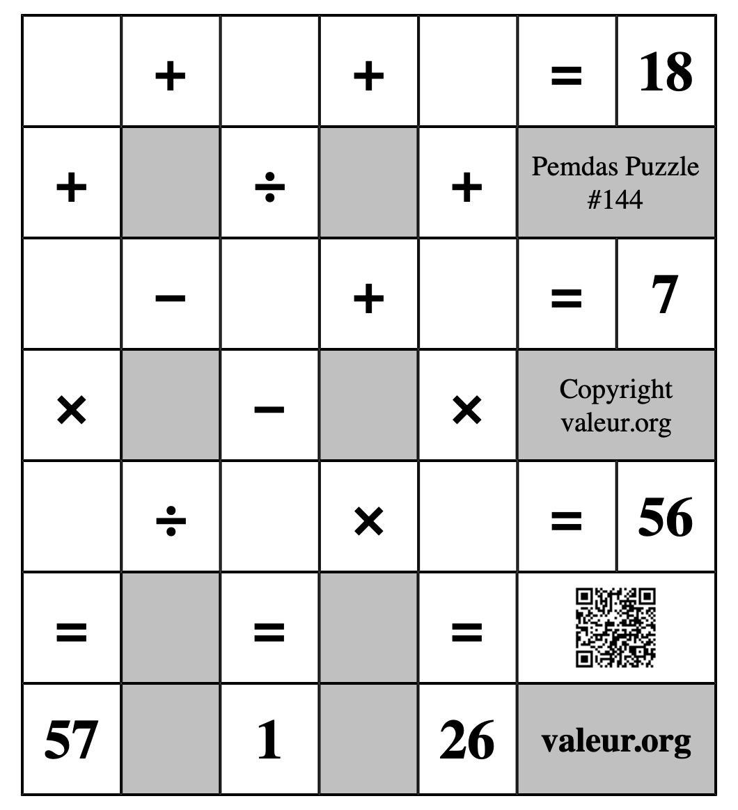 Pemdas Puzzle #144