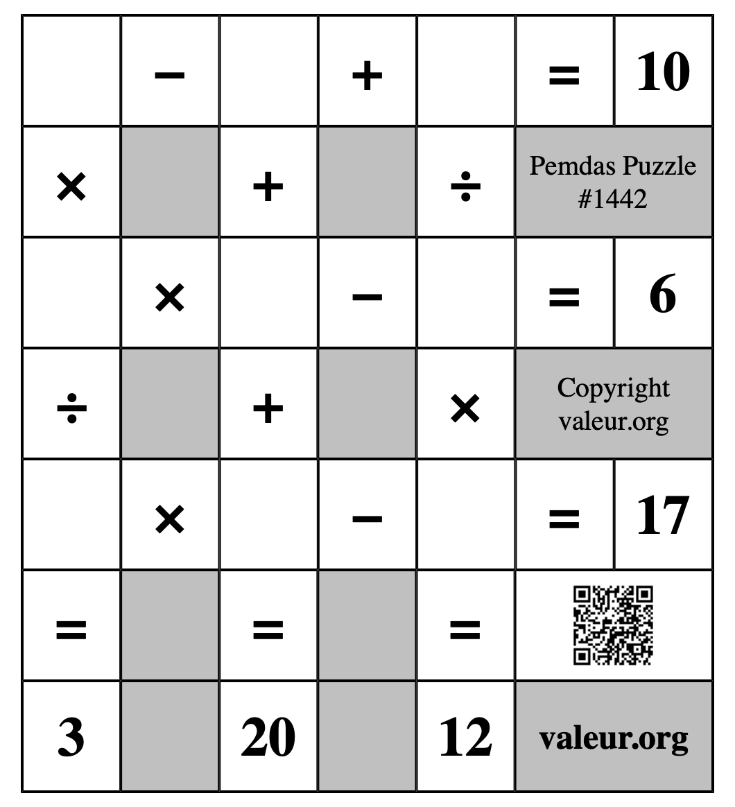 Pemdas Puzzle #1442