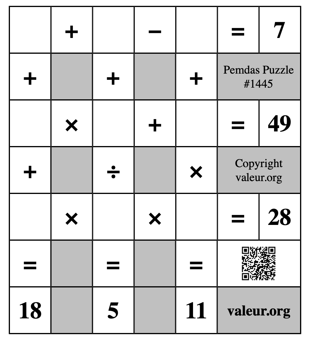 Pemdas Puzzle #1445