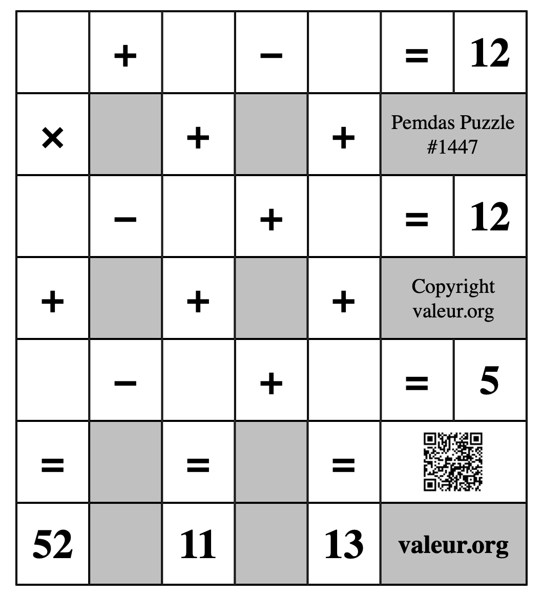 Pemdas Puzzle #1447