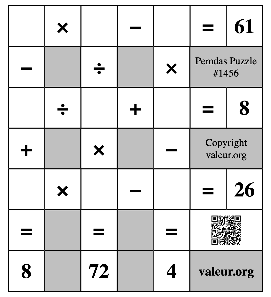 Pemdas Puzzle #1456
