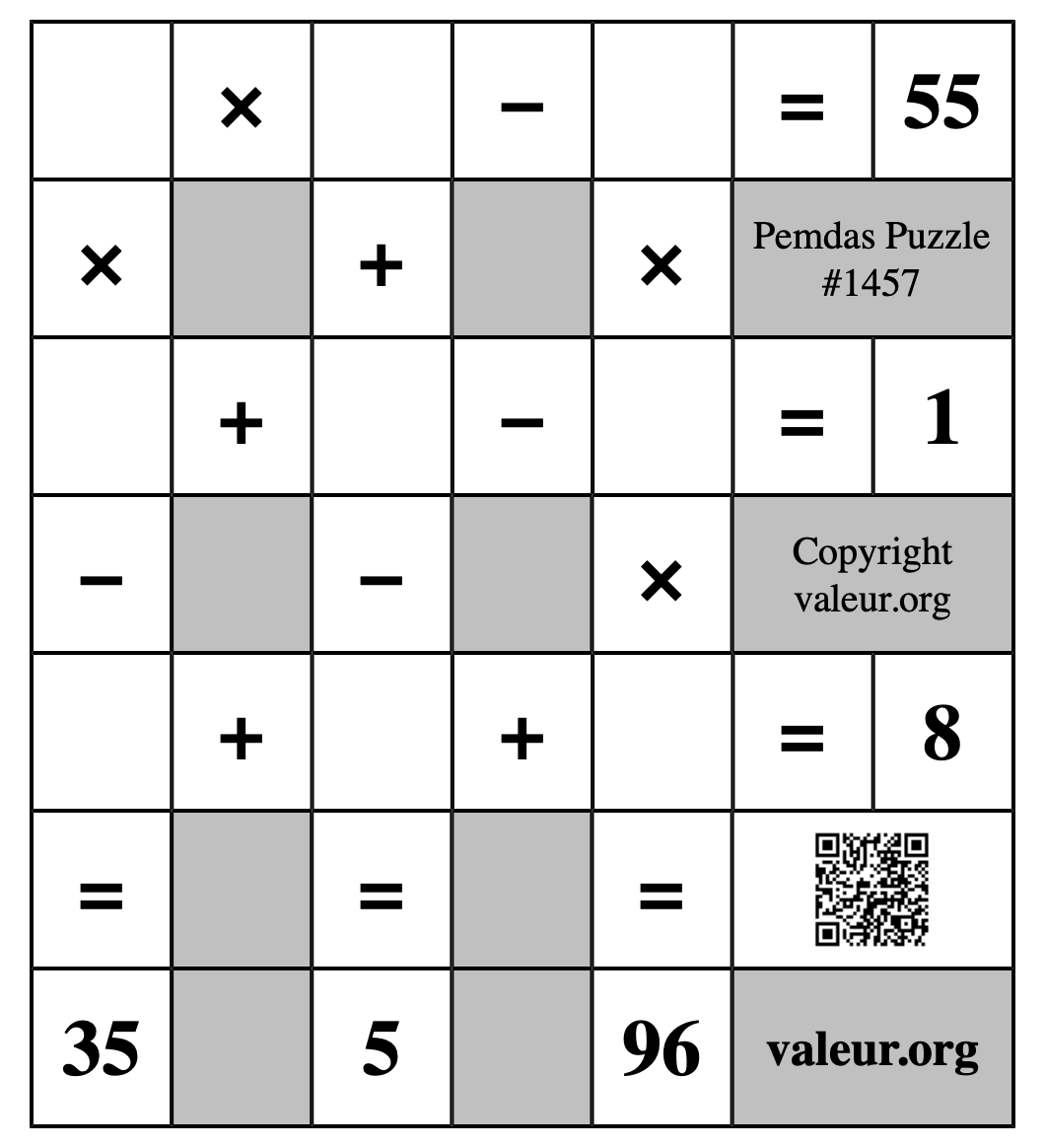 Pemdas Puzzle #1457