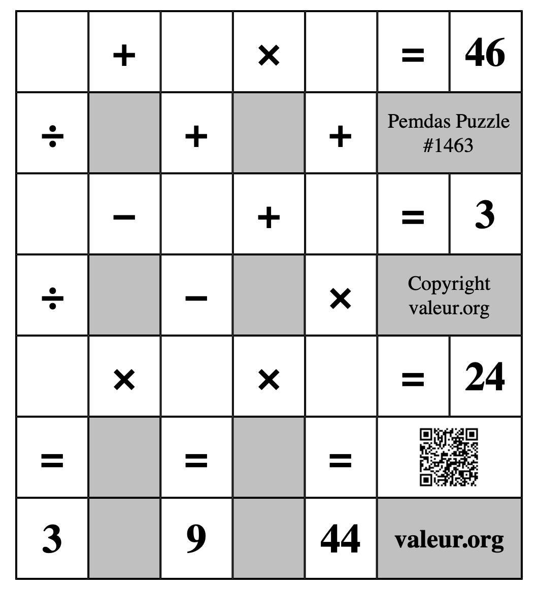 Pemdas Puzzle #1463