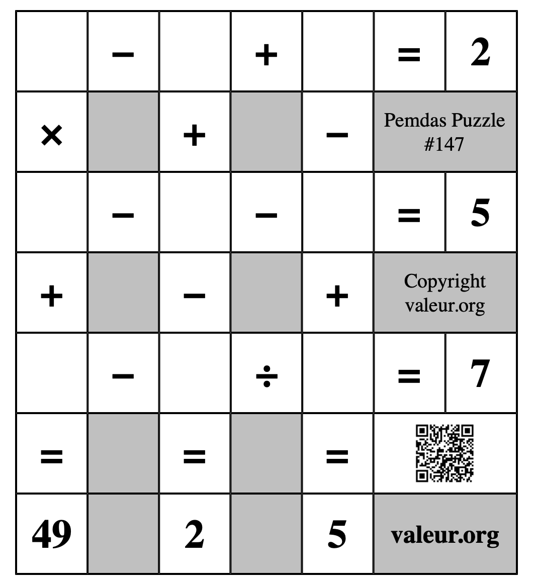 Pemdas Puzzle #147