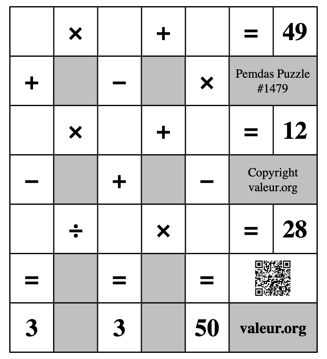 Pemdas Puzzle #1479