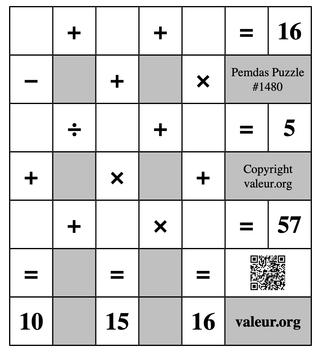 Pemdas Puzzle #1480