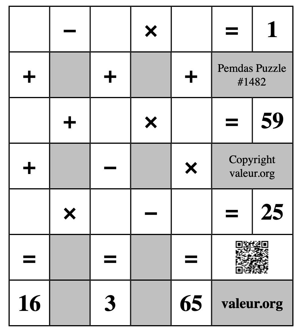 Pemdas Puzzle #1482