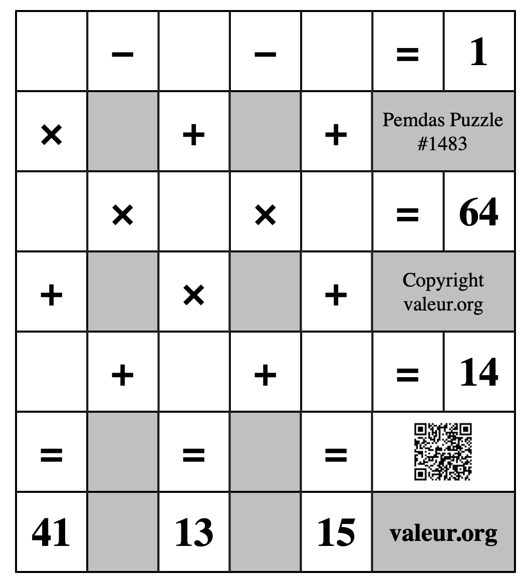 Pemdas Puzzle #1483