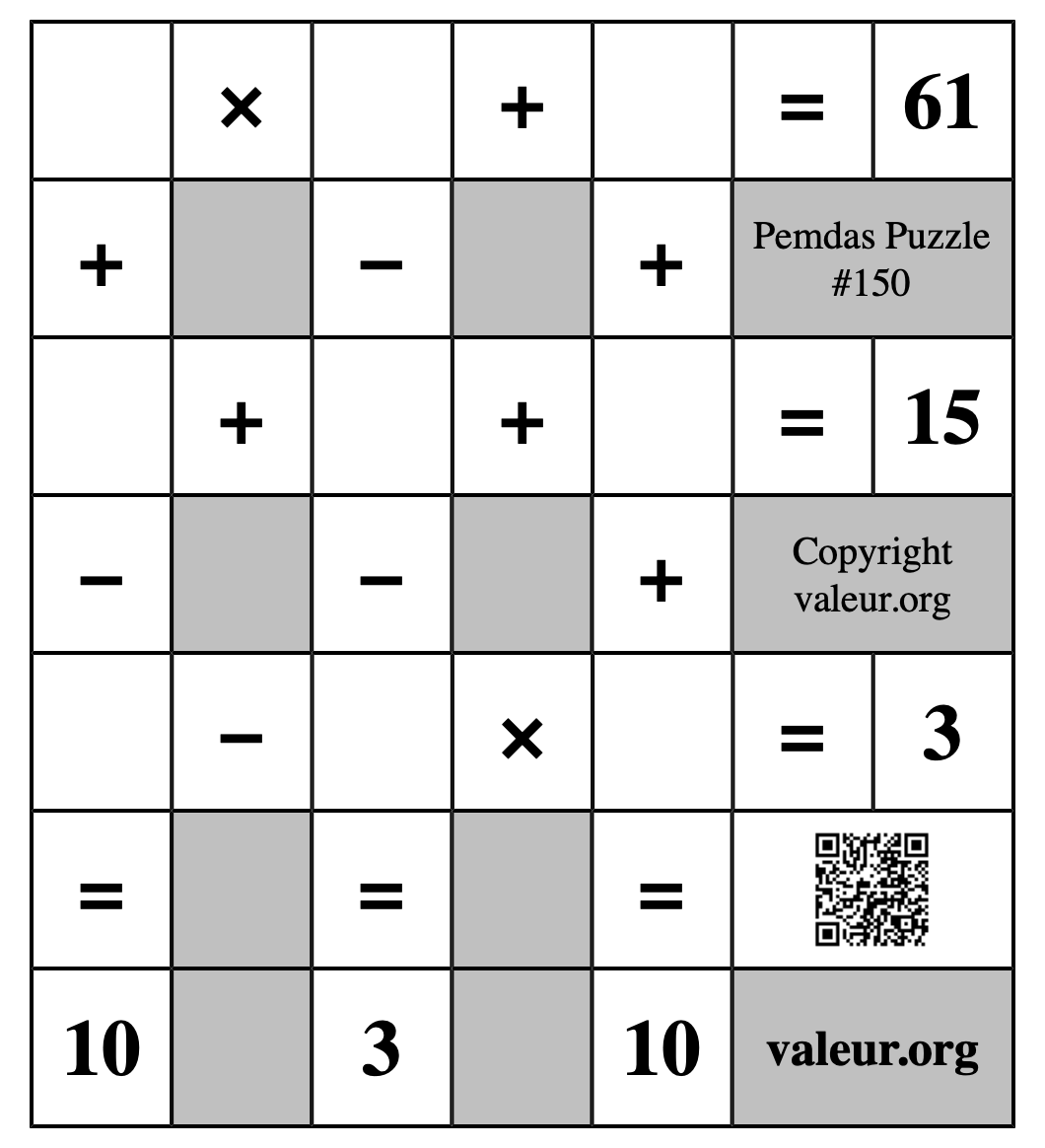 Pemdas Puzzle #150