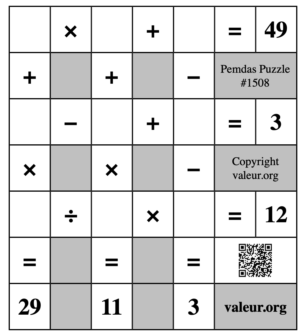 Pemdas Puzzle #1508