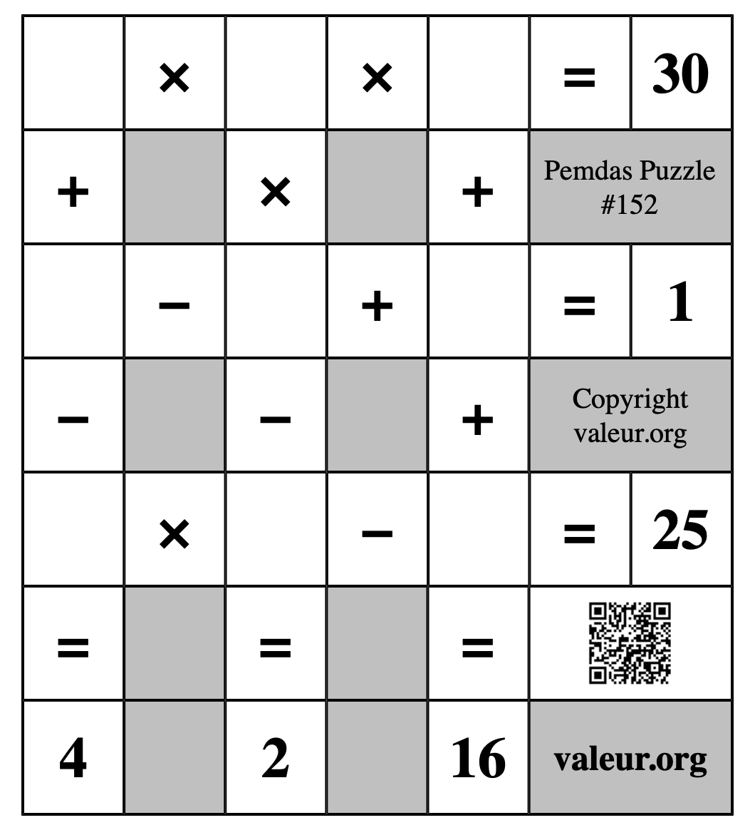 Pemdas Puzzle #152