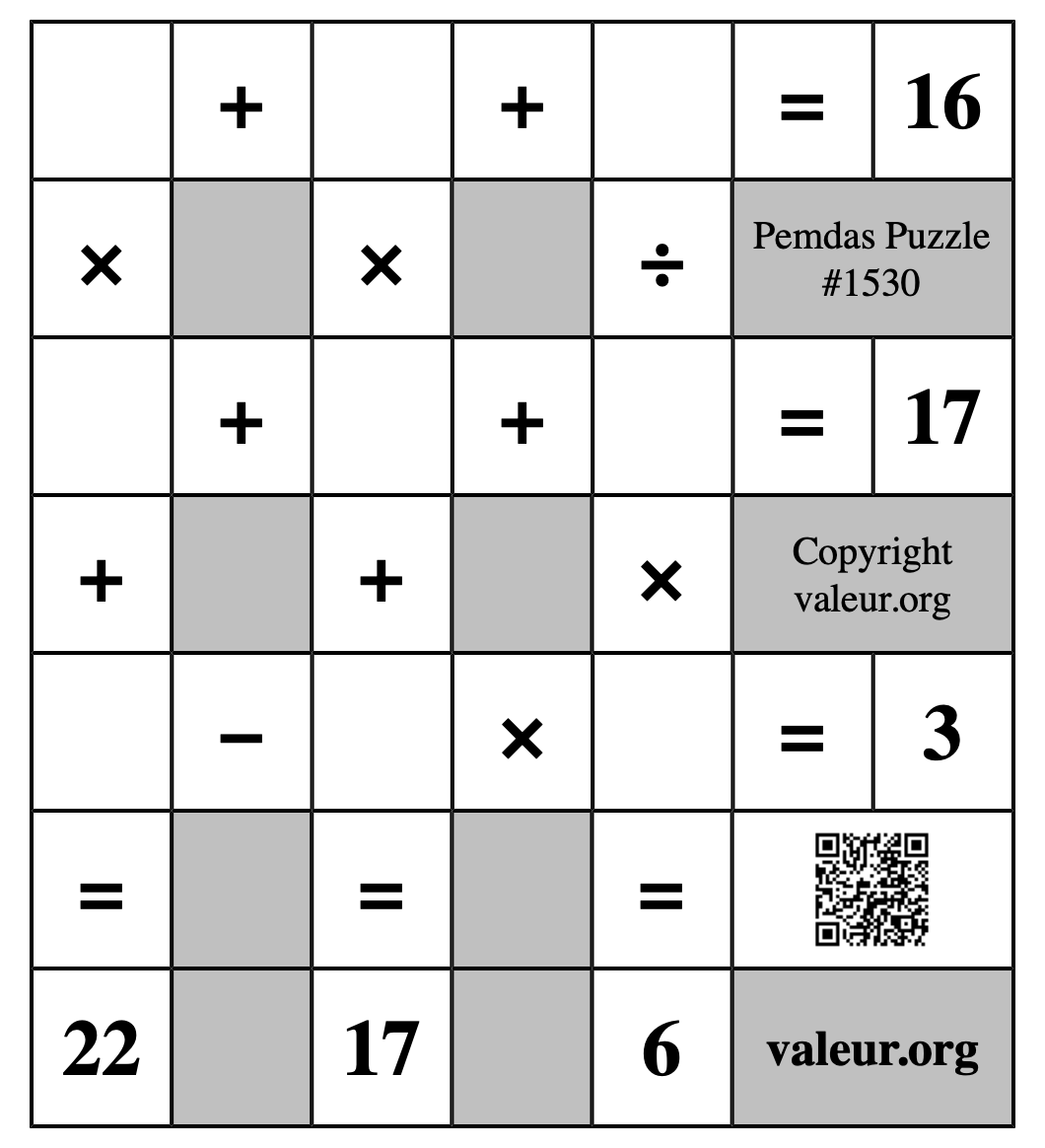 Pemdas Puzzle #1530