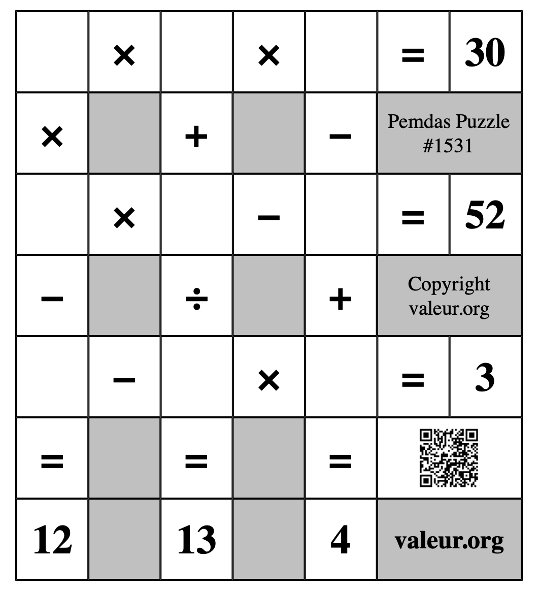 Pemdas Puzzle #1531