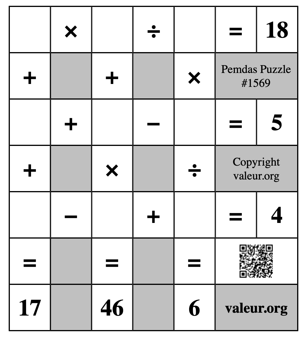 Pemdas Puzzle #1569