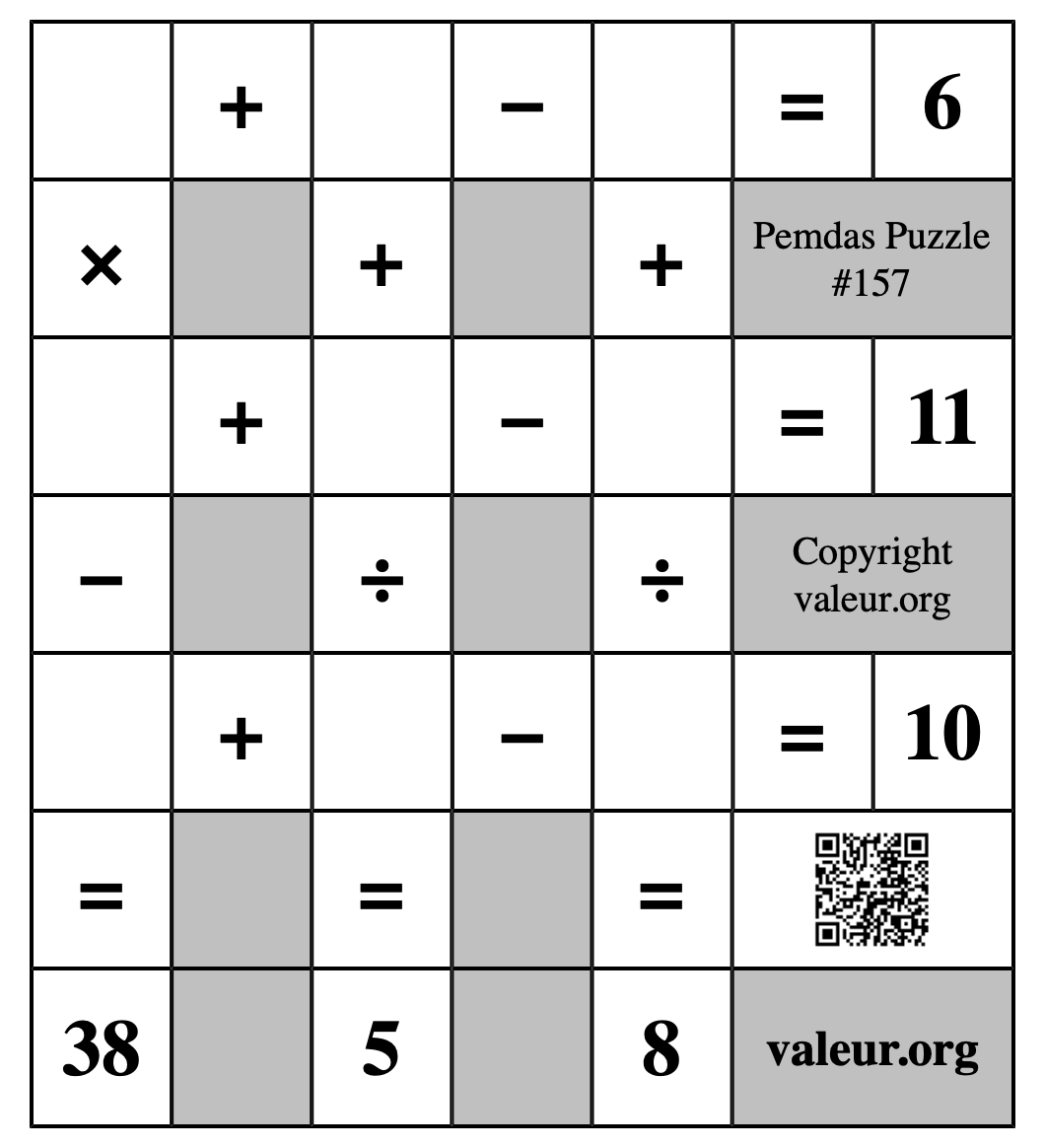 Pemdas Puzzle #157