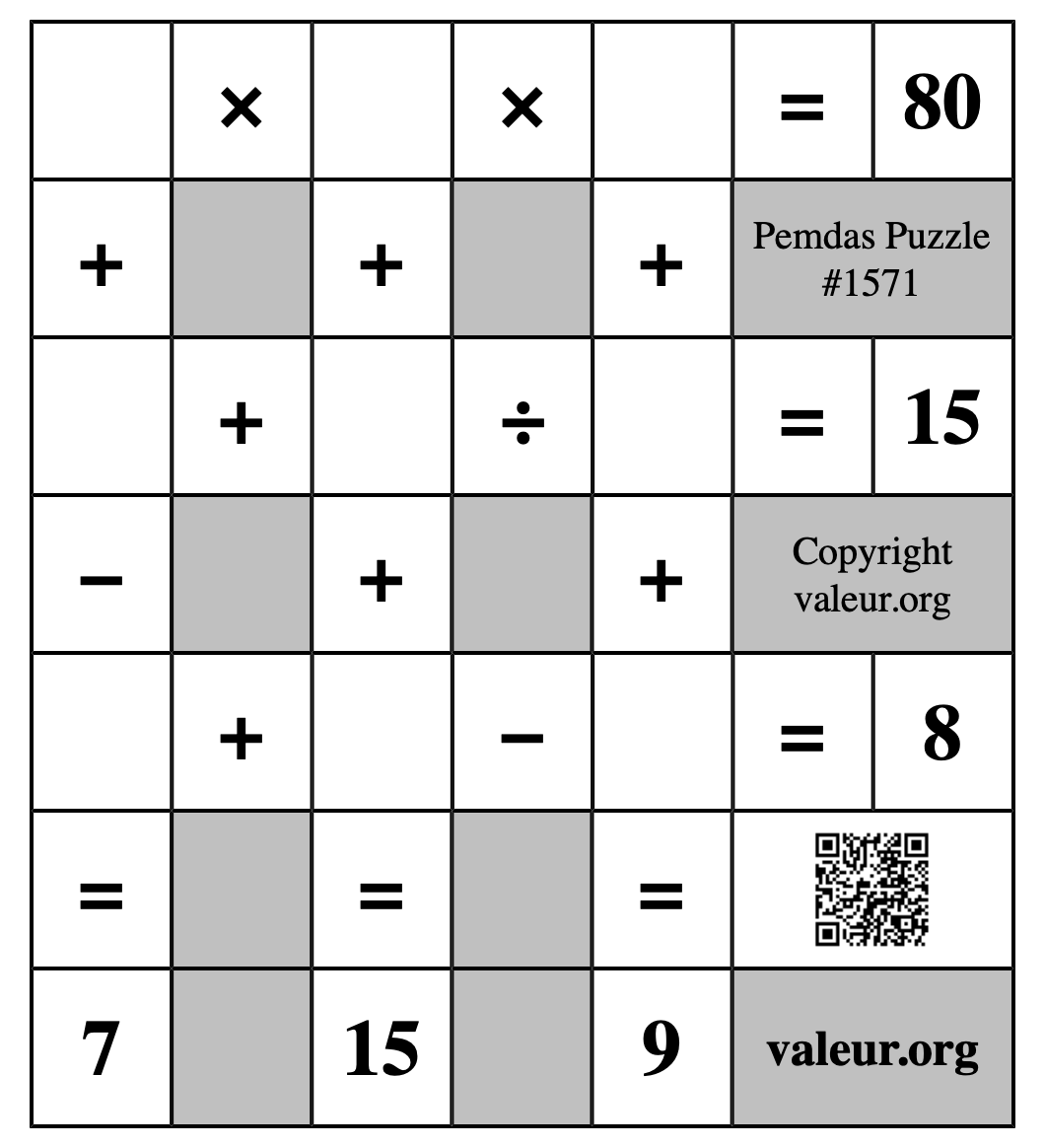 Pemdas Puzzle #1571