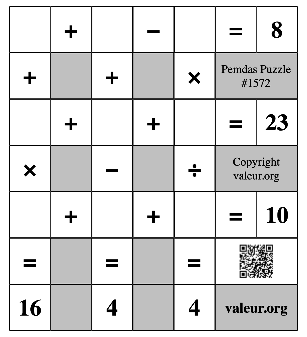 Pemdas Puzzle #1572