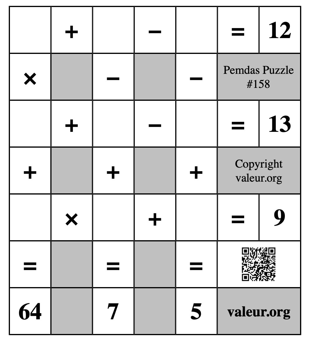 Pemdas Puzzle #158