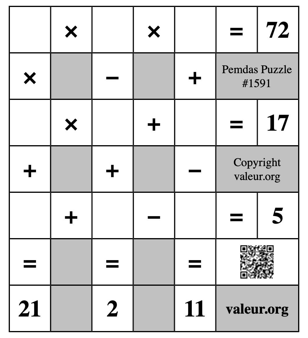 Pemdas Puzzle #1591