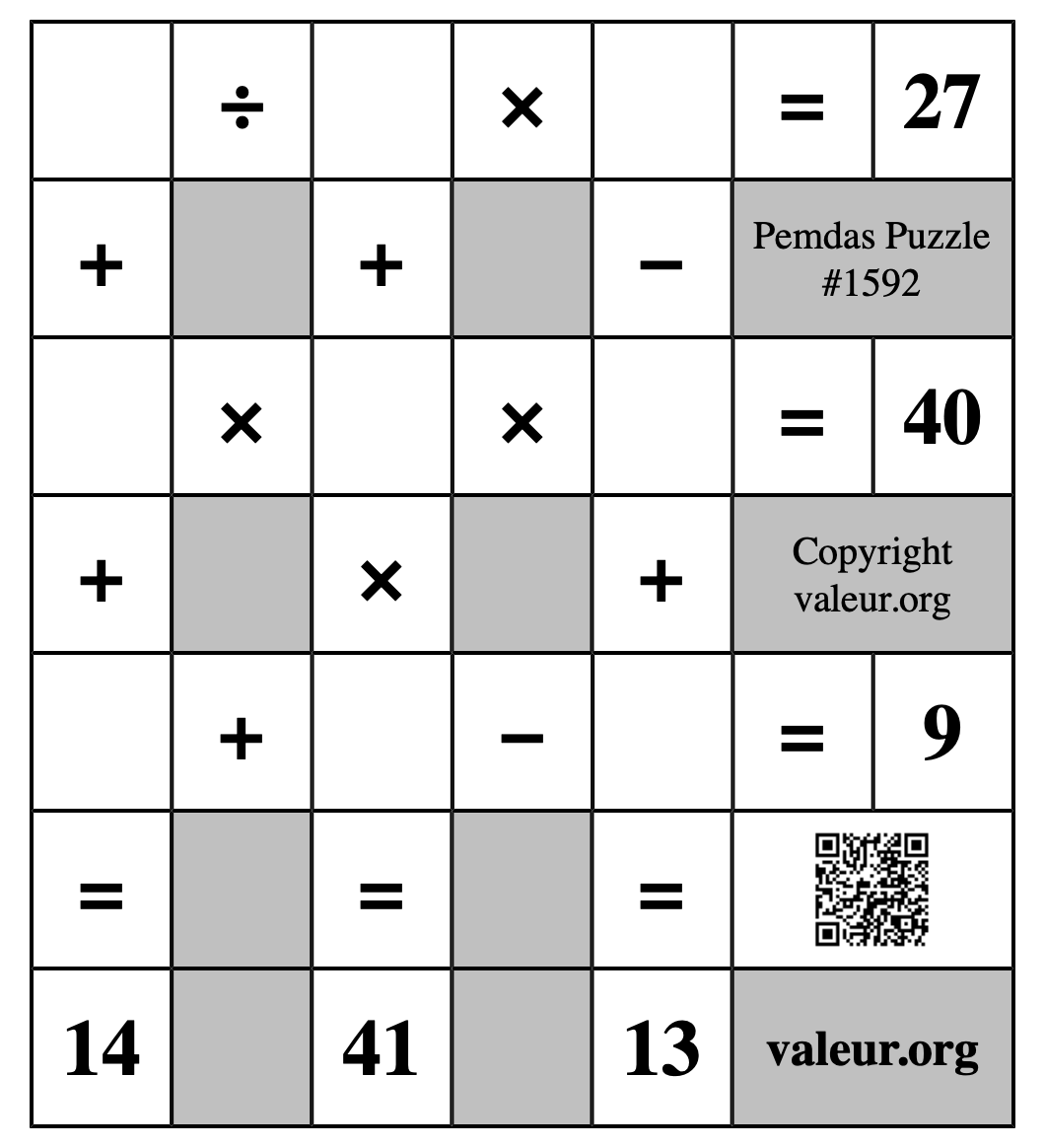 Pemdas Puzzle #1592
