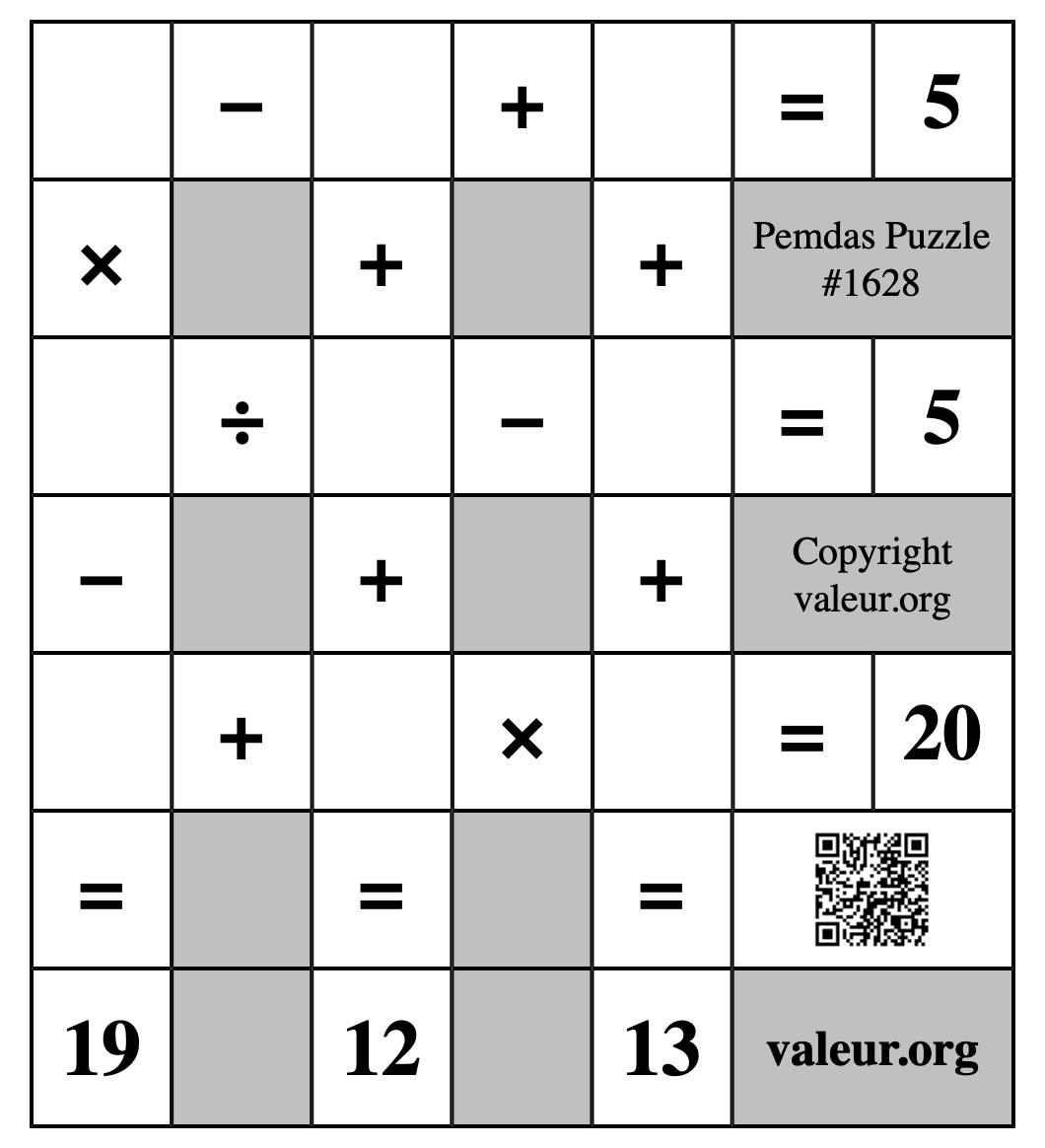 Pemdas Puzzle #1628