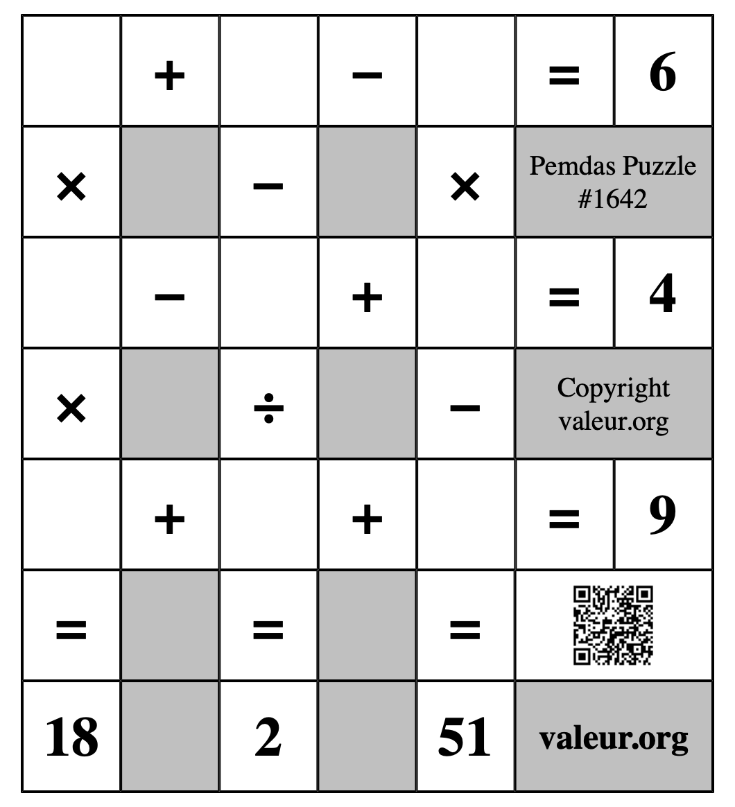 Pemdas Puzzle #1642