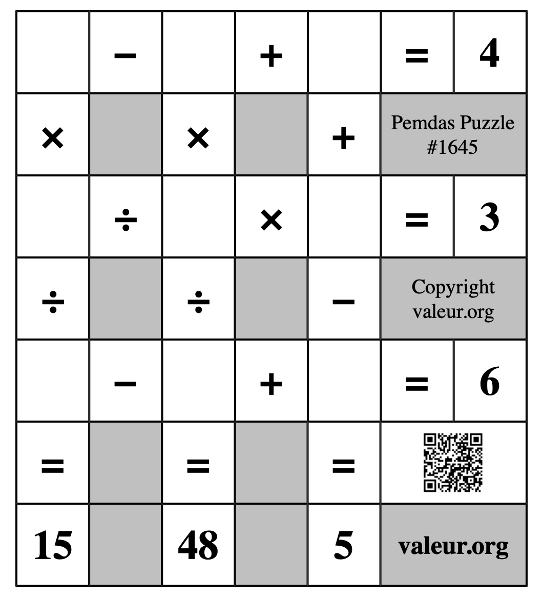 Pemdas Puzzle #1645