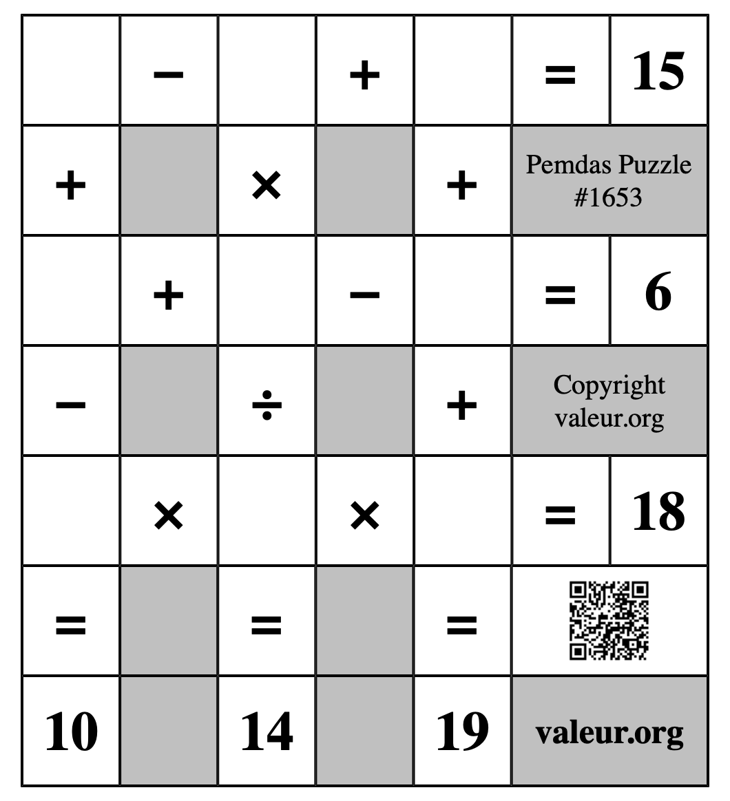 Pemdas Puzzle #1653