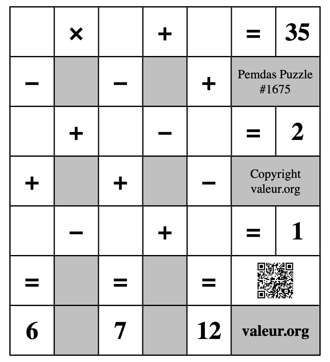 Pemdas Puzzle #1675