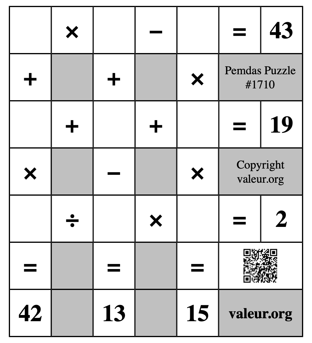 Pemdas Puzzle #1710