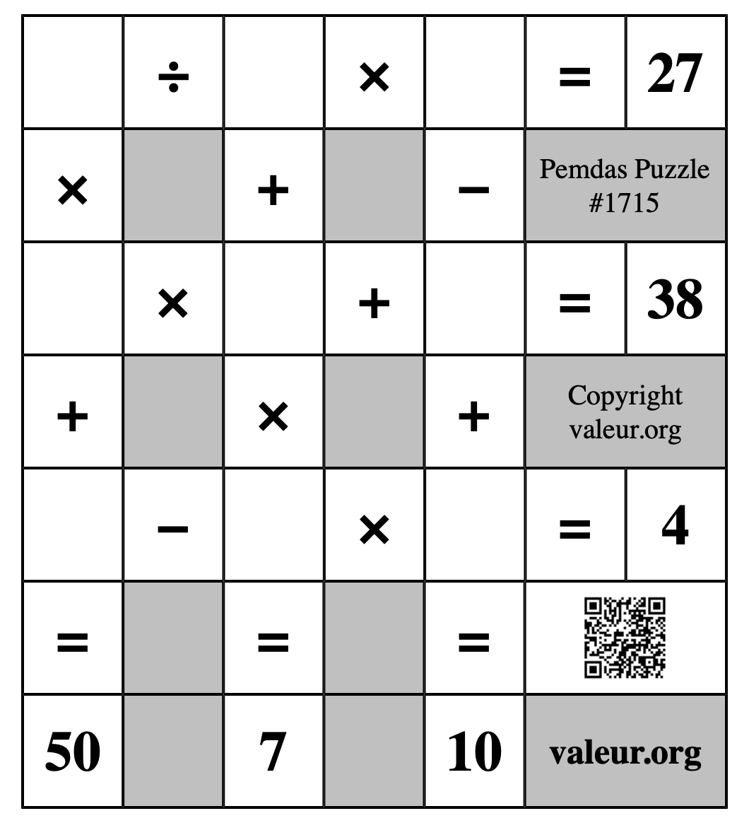 Pemdas Puzzle #1715