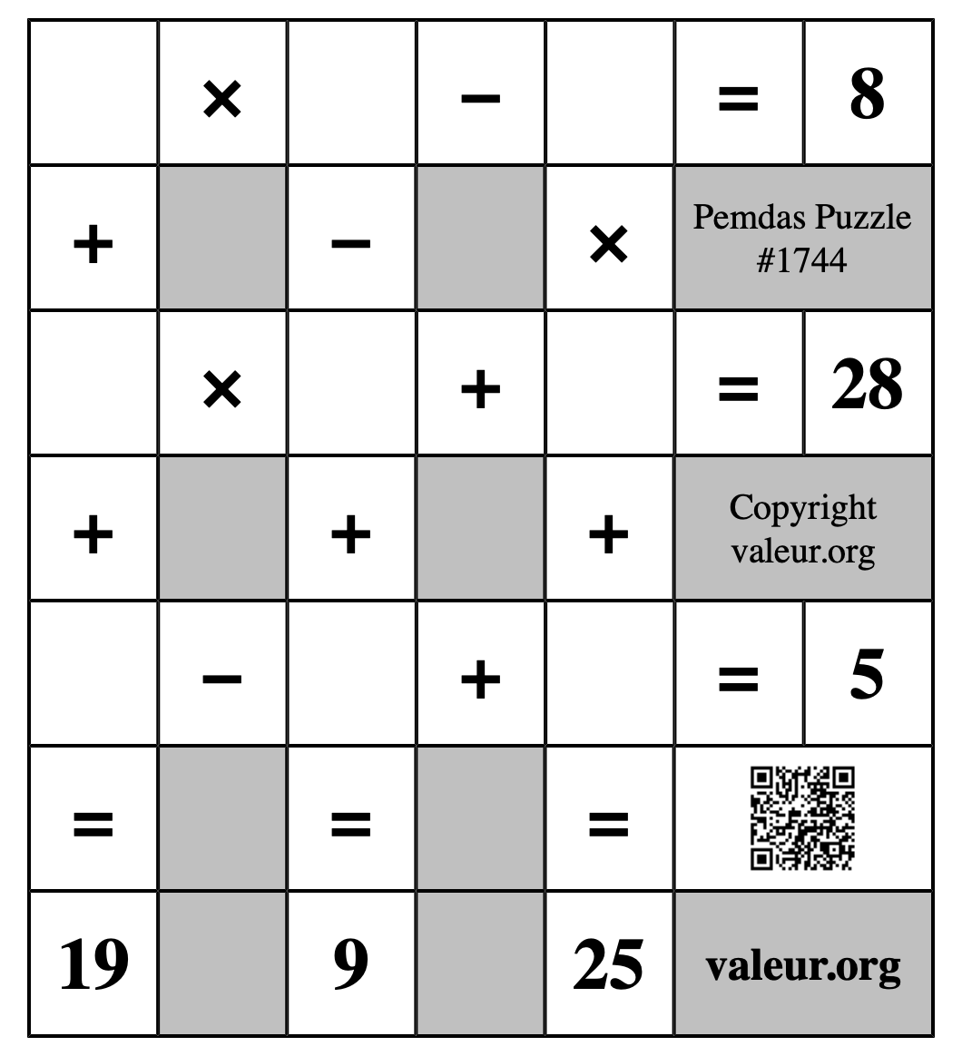 Pemdas Puzzle #1744