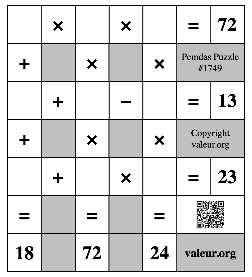 Pemdas Puzzle #1749