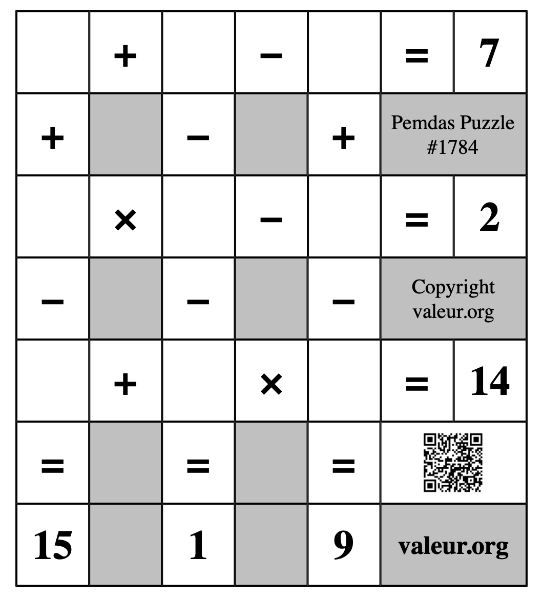 Pemdas Puzzle #1784