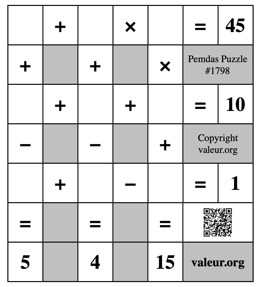 Pemdas Puzzle #1798
