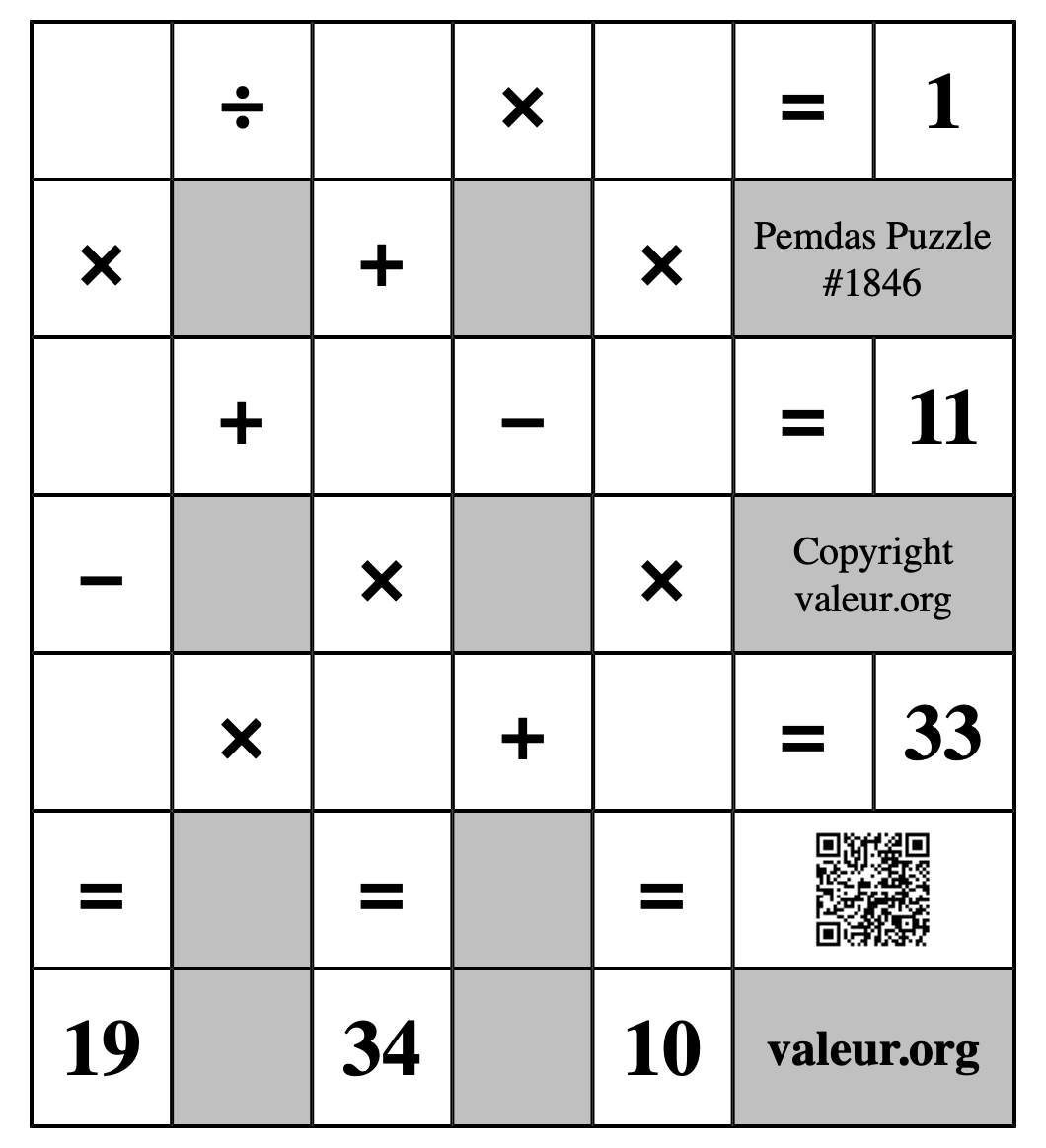Pemdas Puzzle #1846