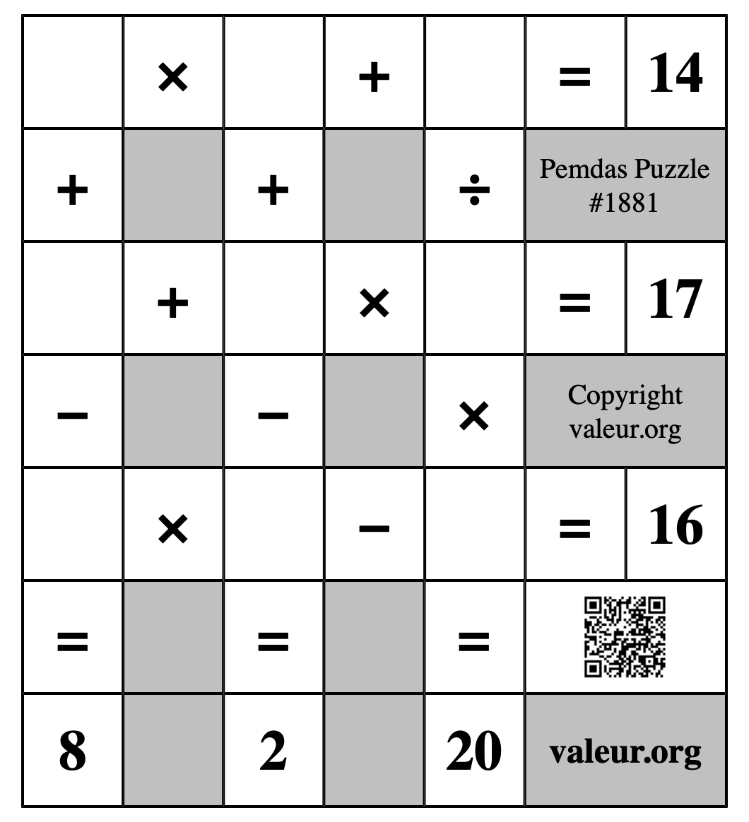 Pemdas Puzzle #1881