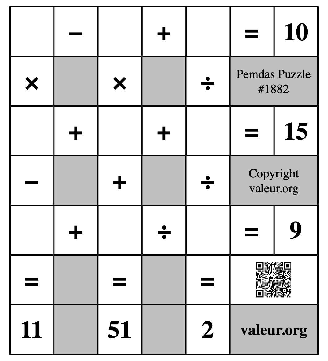 Pemdas Puzzle #1882