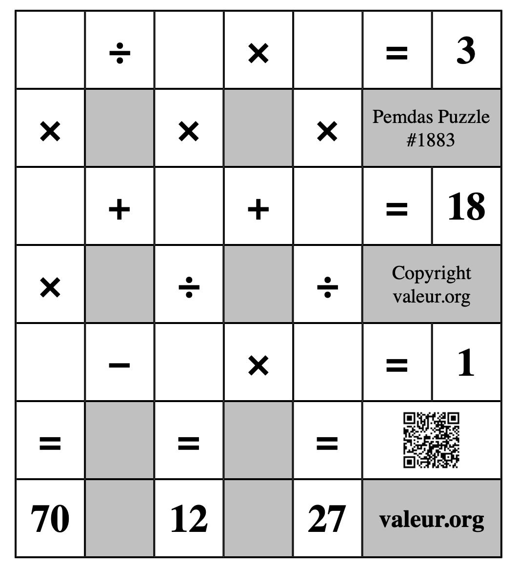 Pemdas Puzzle #1883