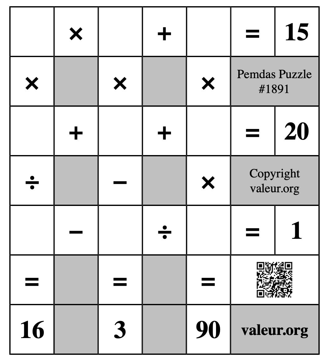 Pemdas Puzzle #1891