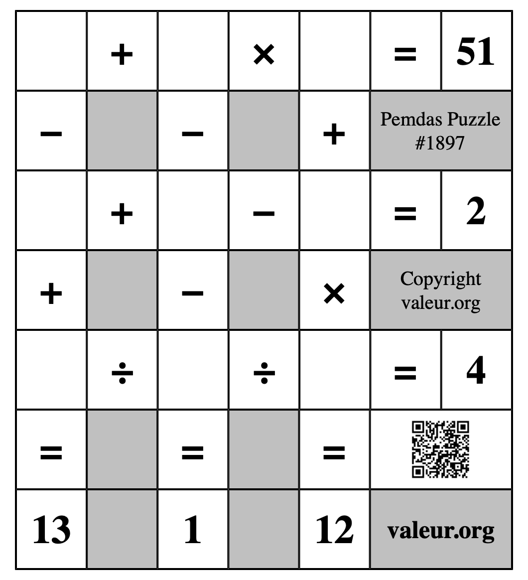 Pemdas Puzzle #1897